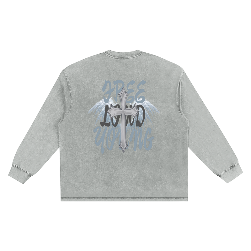 LIVE FREE Snow washed Long Sleeve