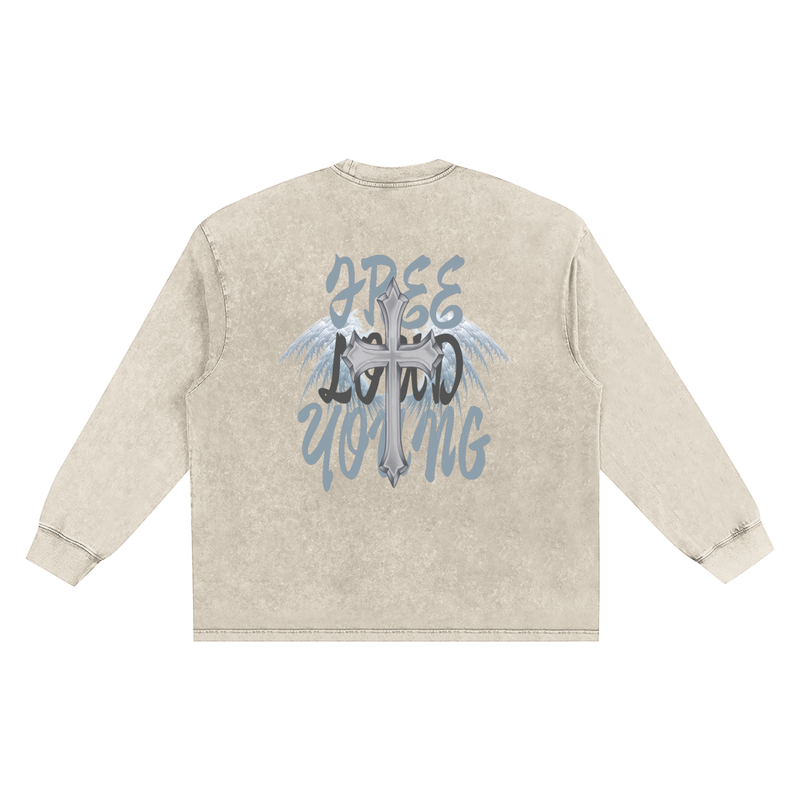 LIVE FREE Snow washed Long Sleeve