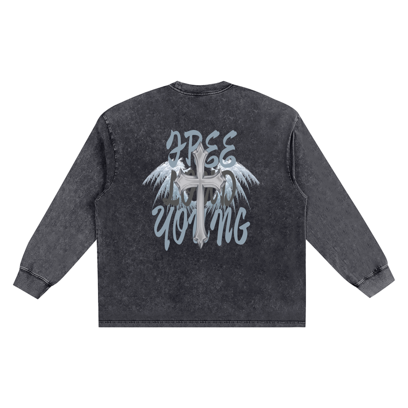 LIVE FREE Snow washed Long Sleeve