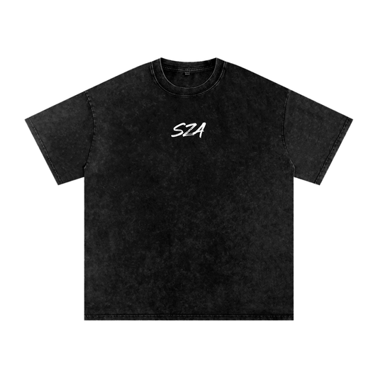 SZA Acid Wash Oversize Tee